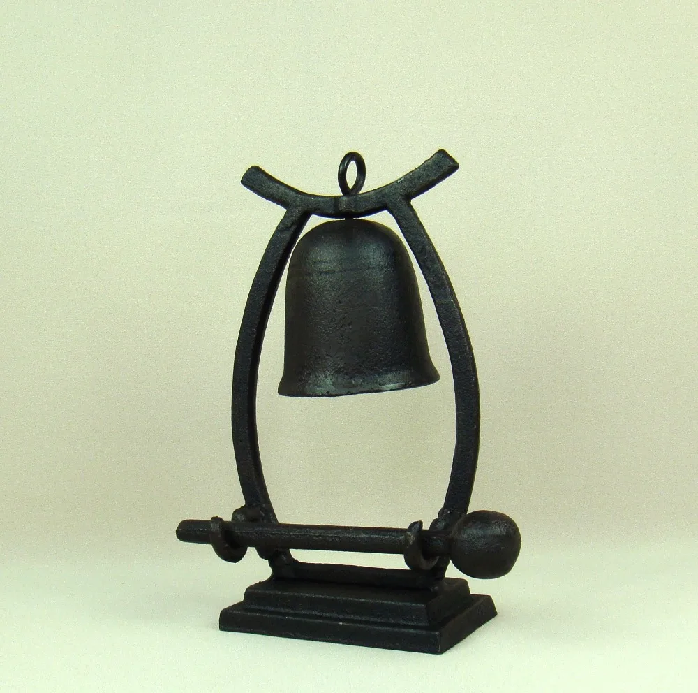 Antique Cast Iron Desk Bell Hanging Metal Handbell Decoration Craft Ornament Gift Accessories for Home and Classroom