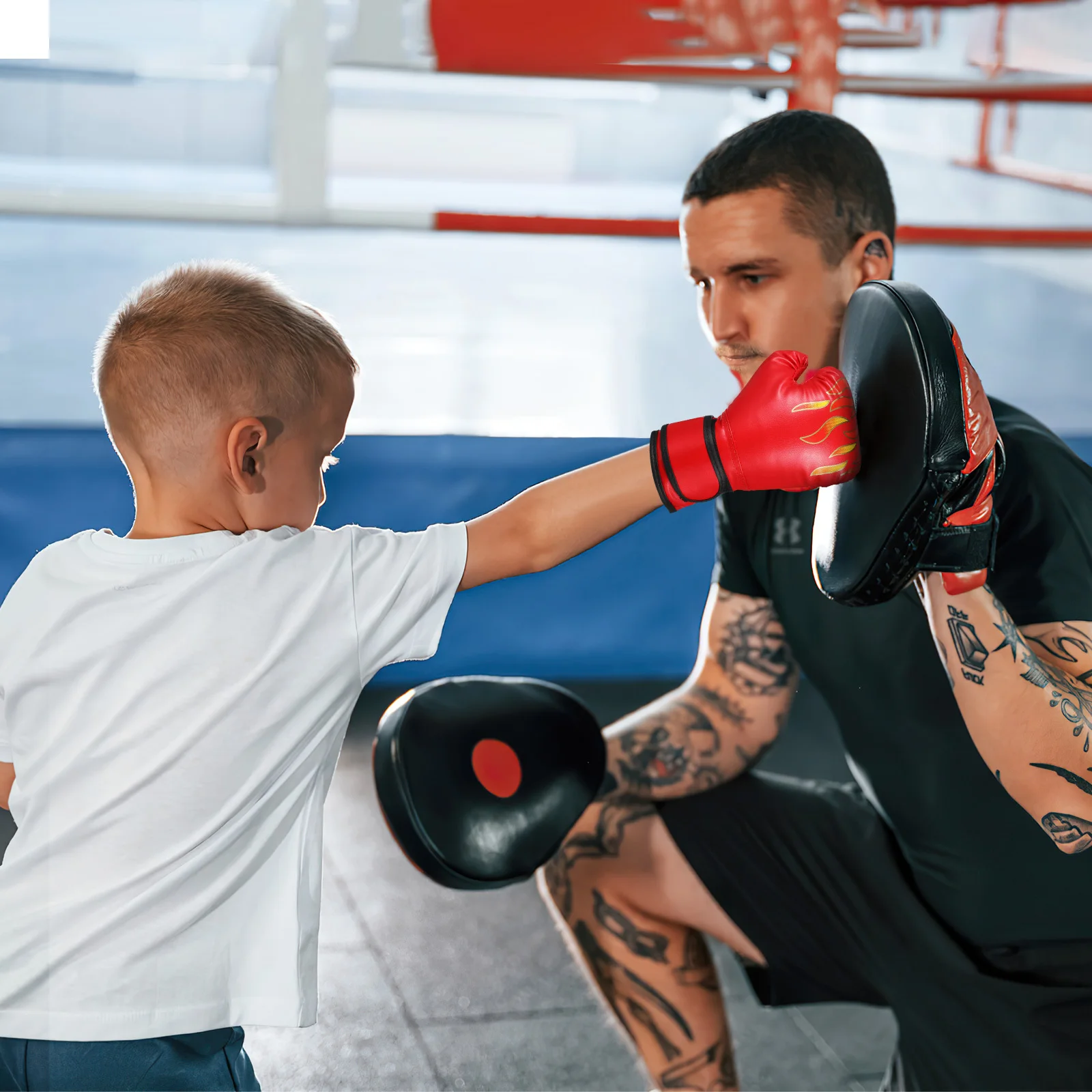 

1Pair Toddler Sparring Glove Portable Kickboxing Supply Superior Sponge PU Material Not Easily Deformed Sparring Glove