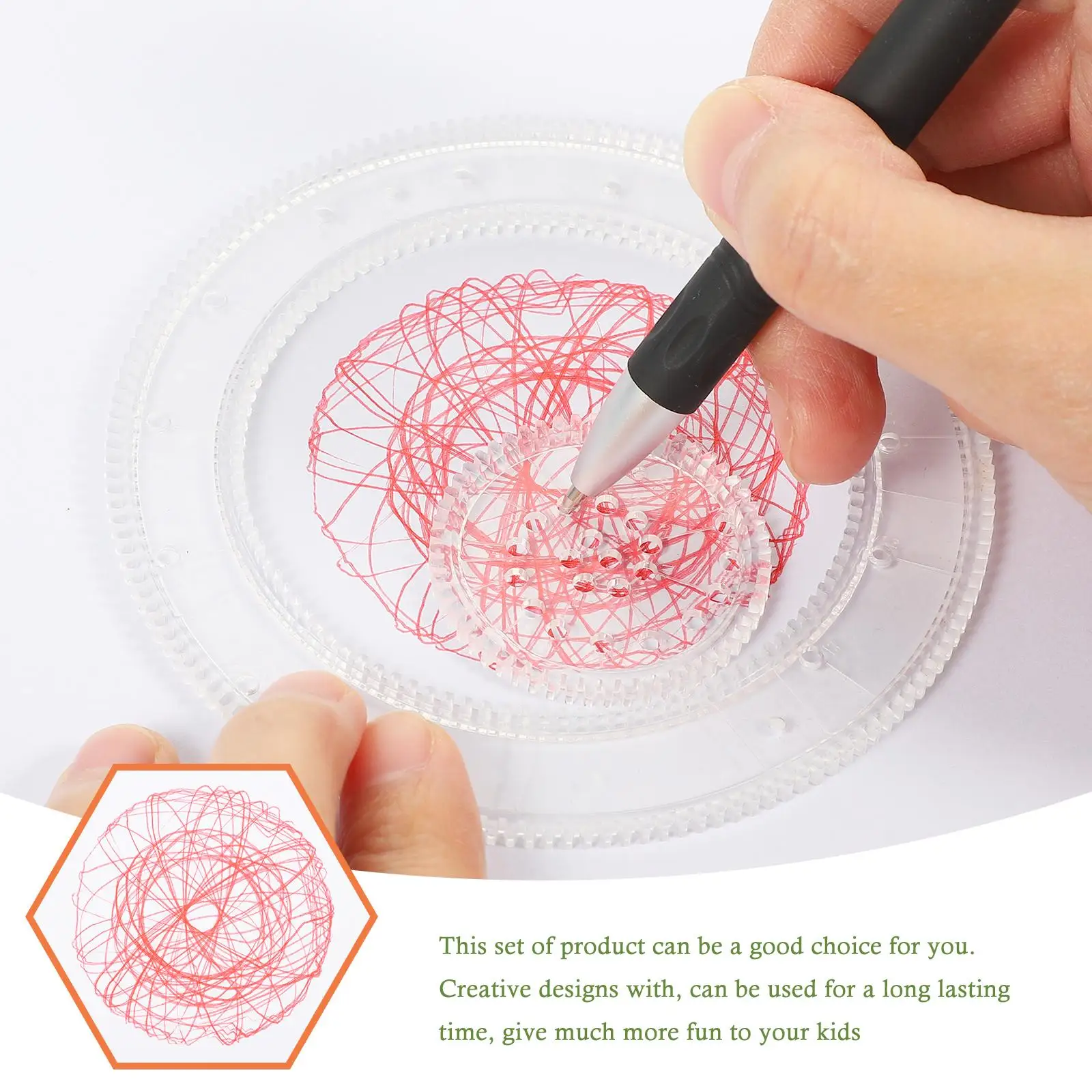 Drawing Template Set Colorful Painting Ruler Kids Toys Creative Design Foldable Craft Educational Fun Graphics