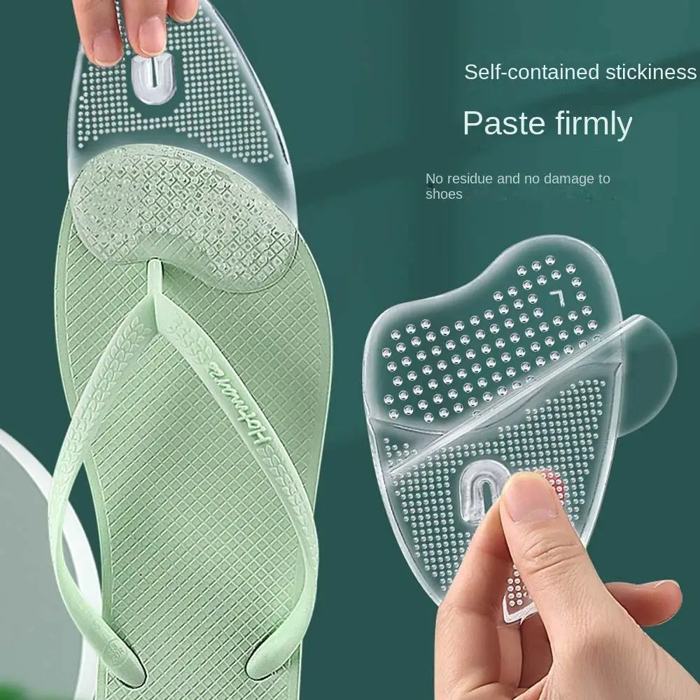 Anti-Slip Flip-Flops Teen Voorste Pads Voet Blister Reliëf Comfort Opvulling Flip-Flops Kussen Inlegzolen Voetverzorging Tools Transparant