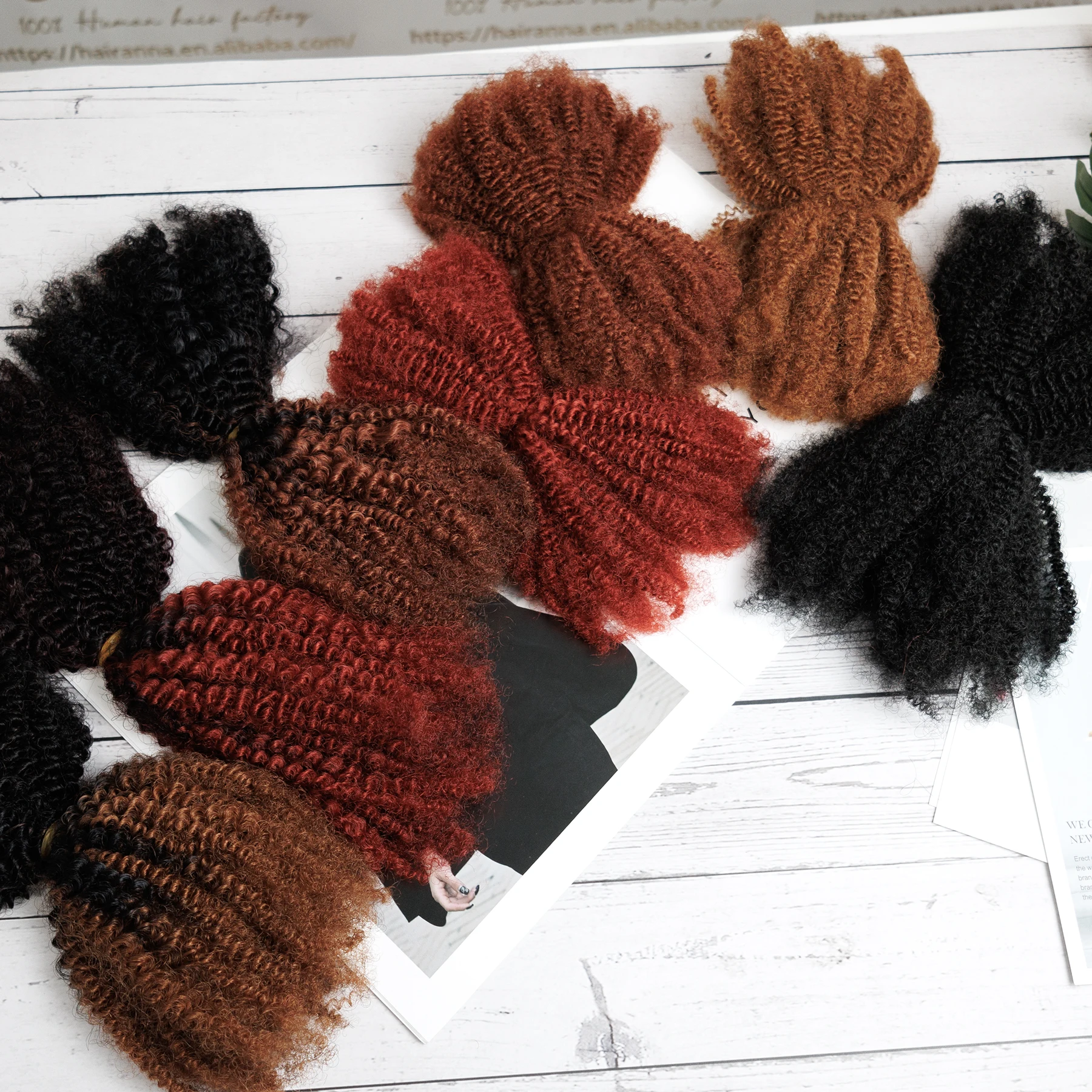 Wholesale Price 4C Afro Kinky Blend Mix Human Hair Loc Crochet Twist Extensions Braids Bulk 50gram