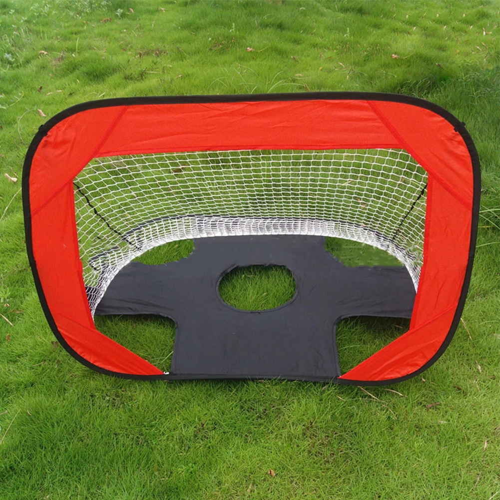 Portería de fútbol plegable 2 en 1, red de objetivo de fútbol portátil, portería de fútbol plegable ligera para interiores y exteriores