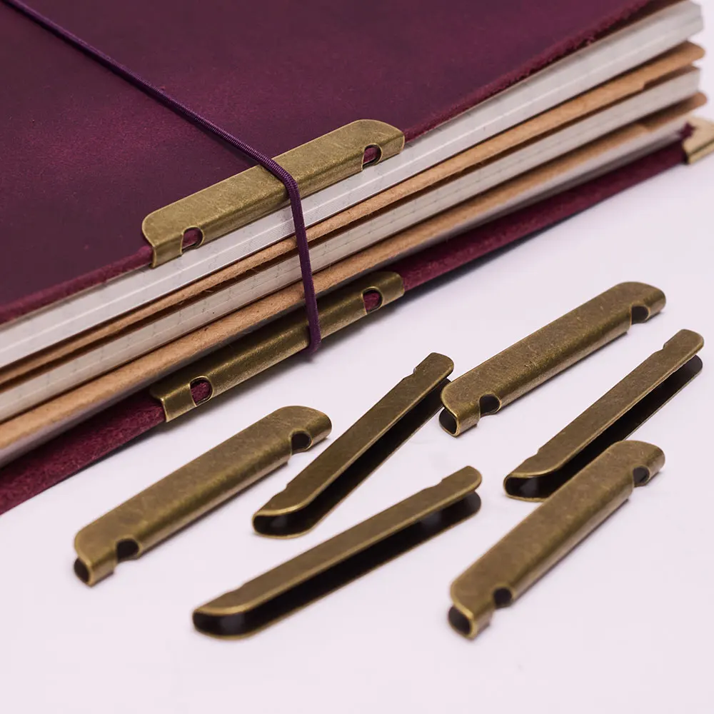 Leather Notebook Metal-Edge Protection Diary Cover Accessories Rubber Band for Protection - view 2
