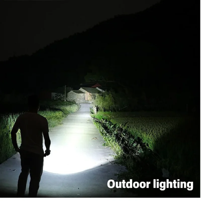 Newest 2000mAh Portable High Power Rechargeable Led Flashlights Ultra Camping Torch With COB Side Lamp Outdoor Lighting ABS Make
