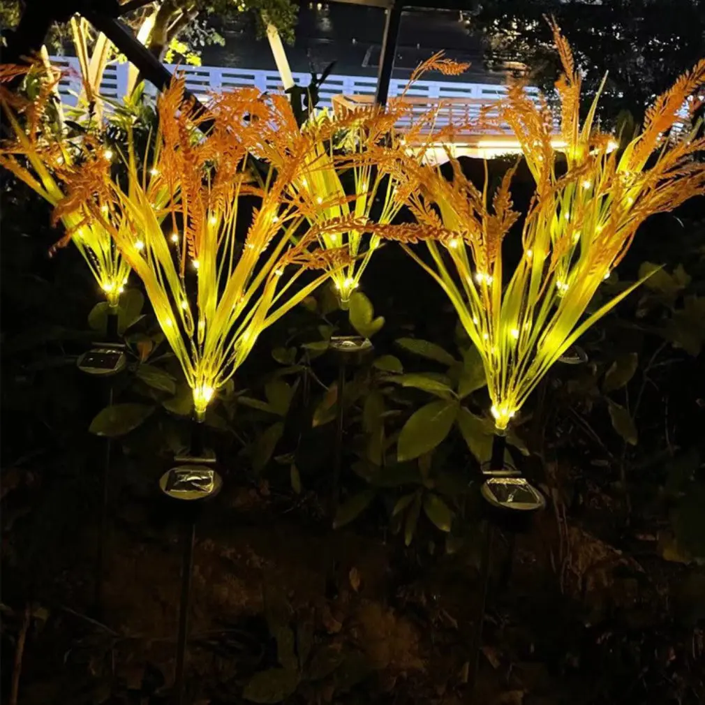 ไฟไฟติดสวนพลังงานแสงอาทิตย์แสงกก lampu tenaga Surya ตกแต่งกลางแจ้งโคมไฟพลังงานแสงอาทิตย์ไฟประดับคริสต์มาสสำหรับสนามหญ้าในสวน