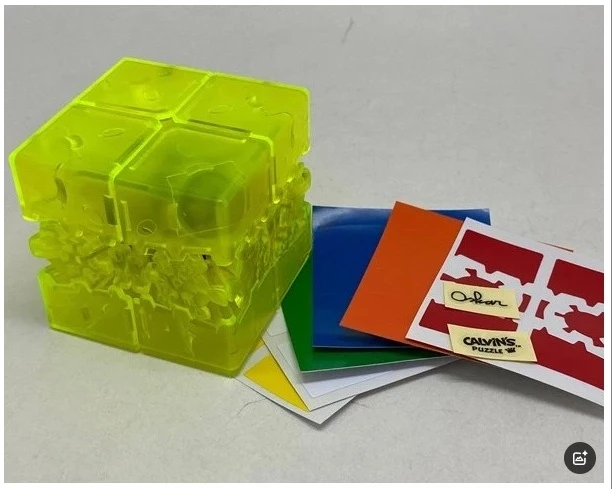

Bram & Oskar Gear 2x2 Cube Ice Blue Ice Green with DIY 6-color Stickers (limited Edition)