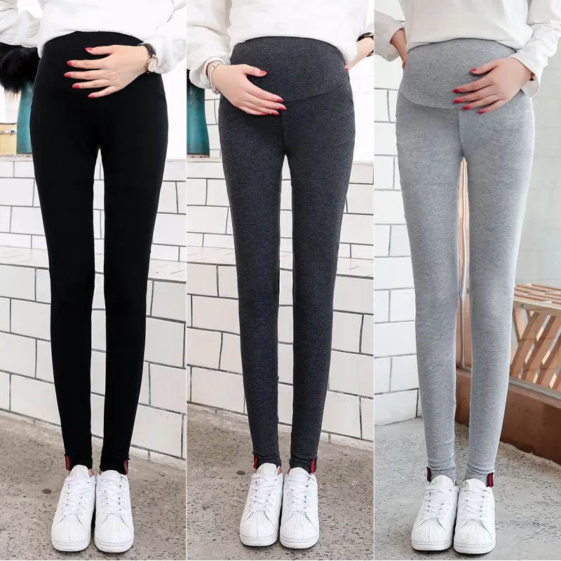 

678# Autumn Cotton Maternity Legging Elastic Waist Belly Stretch Pencil Pants Clothes for Pregnant Women Casual Pregnancy