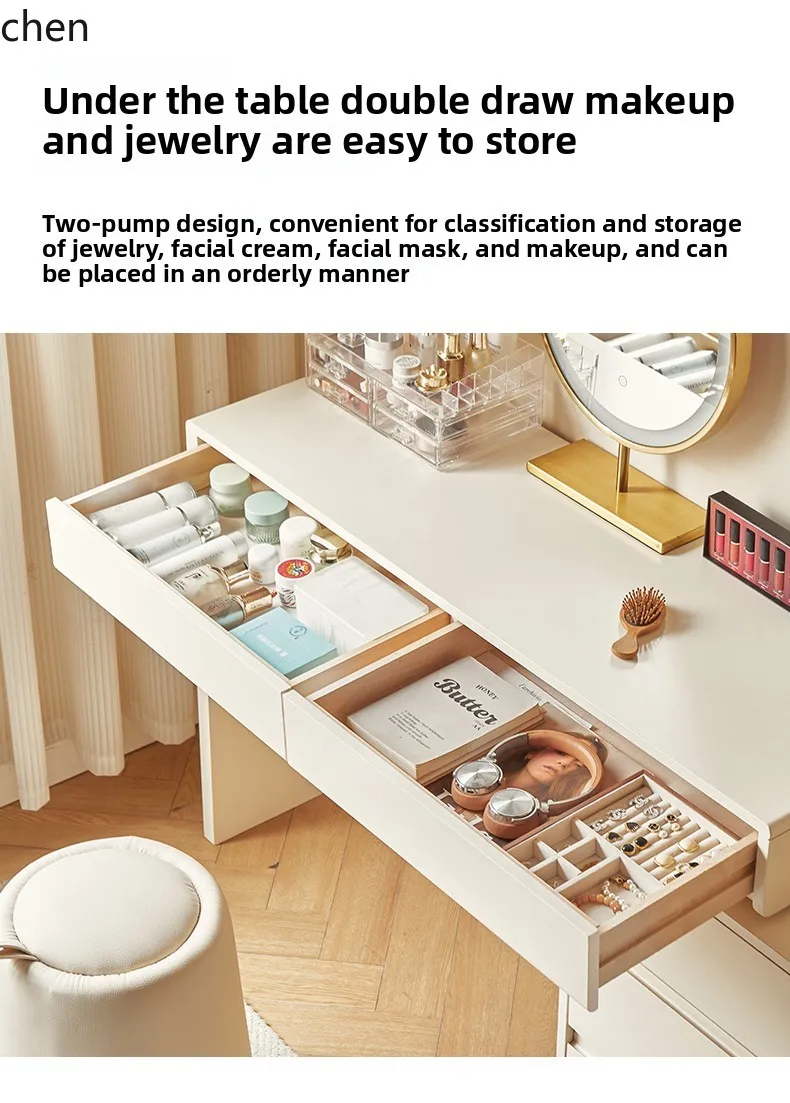 

QZT Solid Wood Dressing Table Corner Makeup Table