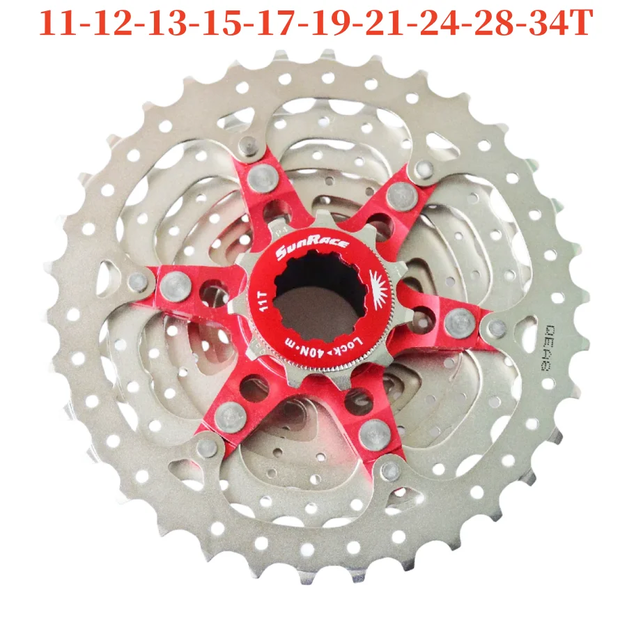 Sunrace 10-Gang-Rennradkassette Fahrrad Freilauf Fahrrad kassetten Schwungrad Teil 12-28t 11-34t – Detail 1