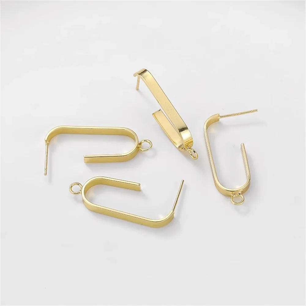 

14K Gold-filled S925 Silver Pin Stud Earrings Geometric Earrings DIY Handmade Earhook Earrings Material Accessories E011