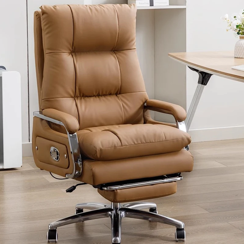 Luxury Leather Office Chairs Computer Back Support Design Ergonomic Office Chairs Swivel Massage Sillas De Oficina Furniture