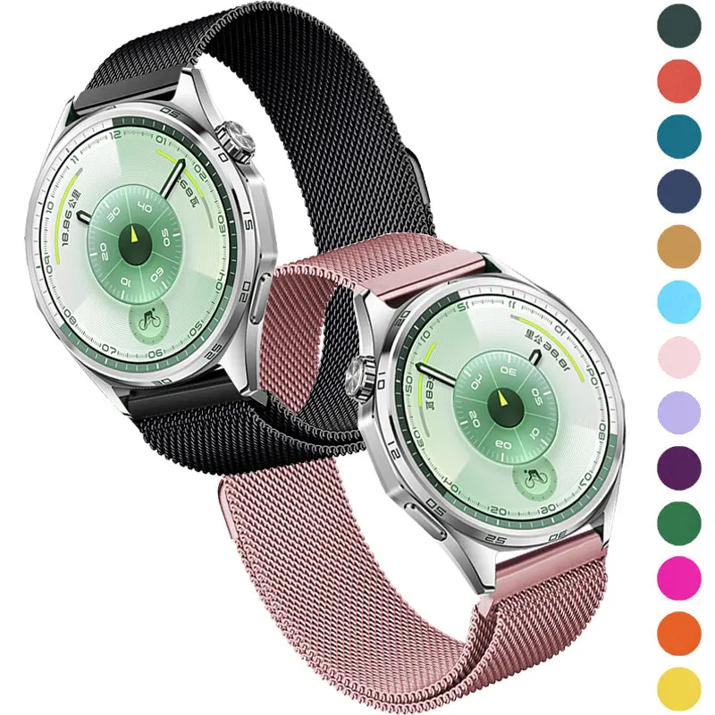 عالية الجودة ميلانو حزام لهواوي GT6 5 4 3 2 42 مللي متر سوار الفولاذ المقاوم للصدأ 20/22 مللي متر الفرقة لهواوي ساعة 2 3 4 برو 46 مللي متر