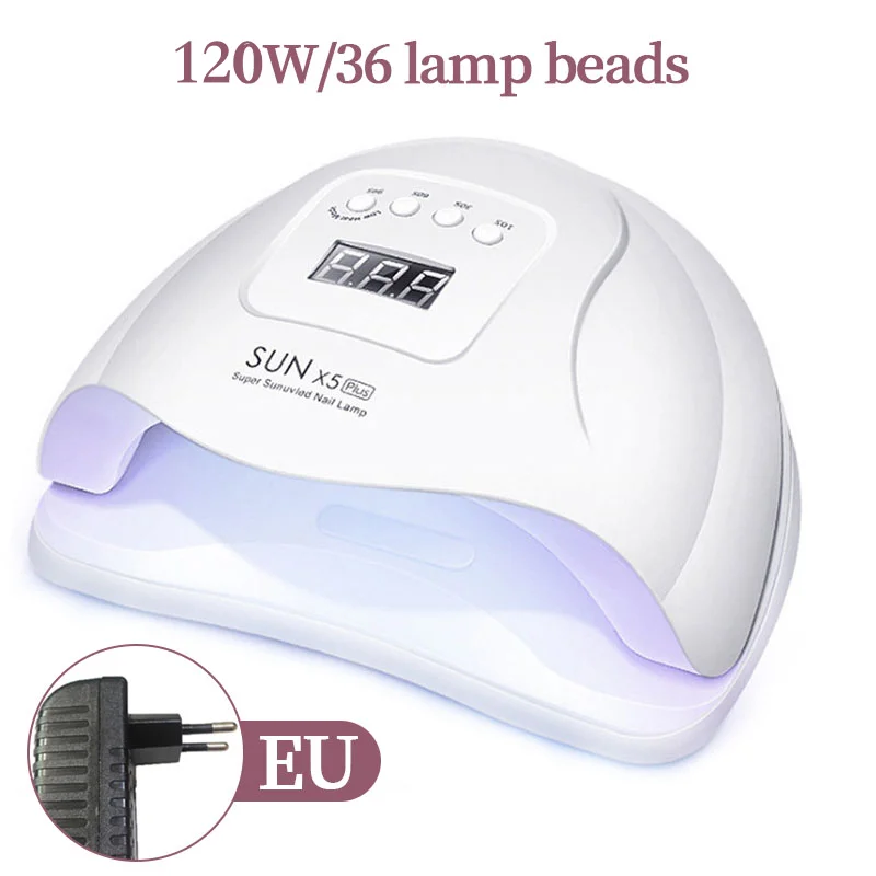 X5 max uv gel lâmpada do prego 120w uv secador de unhas luz led para gel polonês-4 temporizadores profissional secador de unhas gel polonês luz