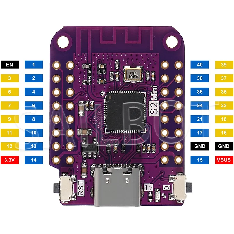 ESP32 S2 Mini WIFI Board Based ESP32-S2FN4R2 4MB FLASH 2MB PSRAM MicroPython For Arduino Compatible D1 Mini Upgrade