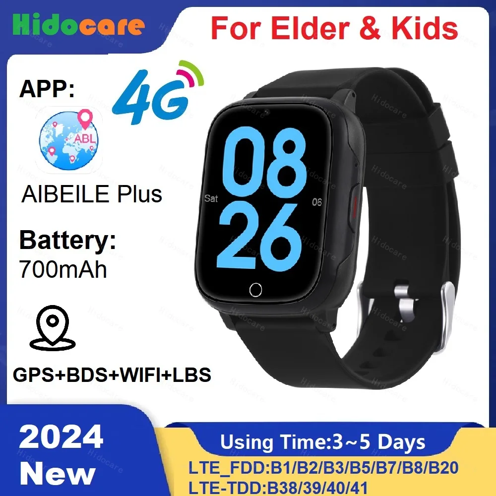 Elder Phone Smartwatch Original Kids Clock Men Women 4G LTE RTOS Long Standby Time GPS Health For Huawei Xiaomi Wristwatch 2024