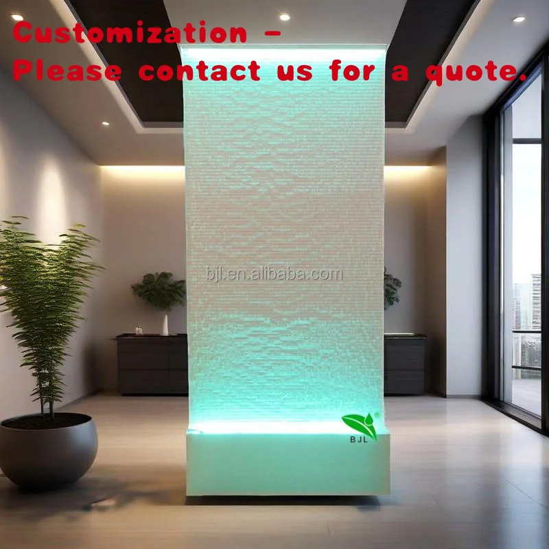 

custom.Indoor or Outdoor Luxury Multi Color Led Light Color Changing Waterfall Wall Home Garden Decor