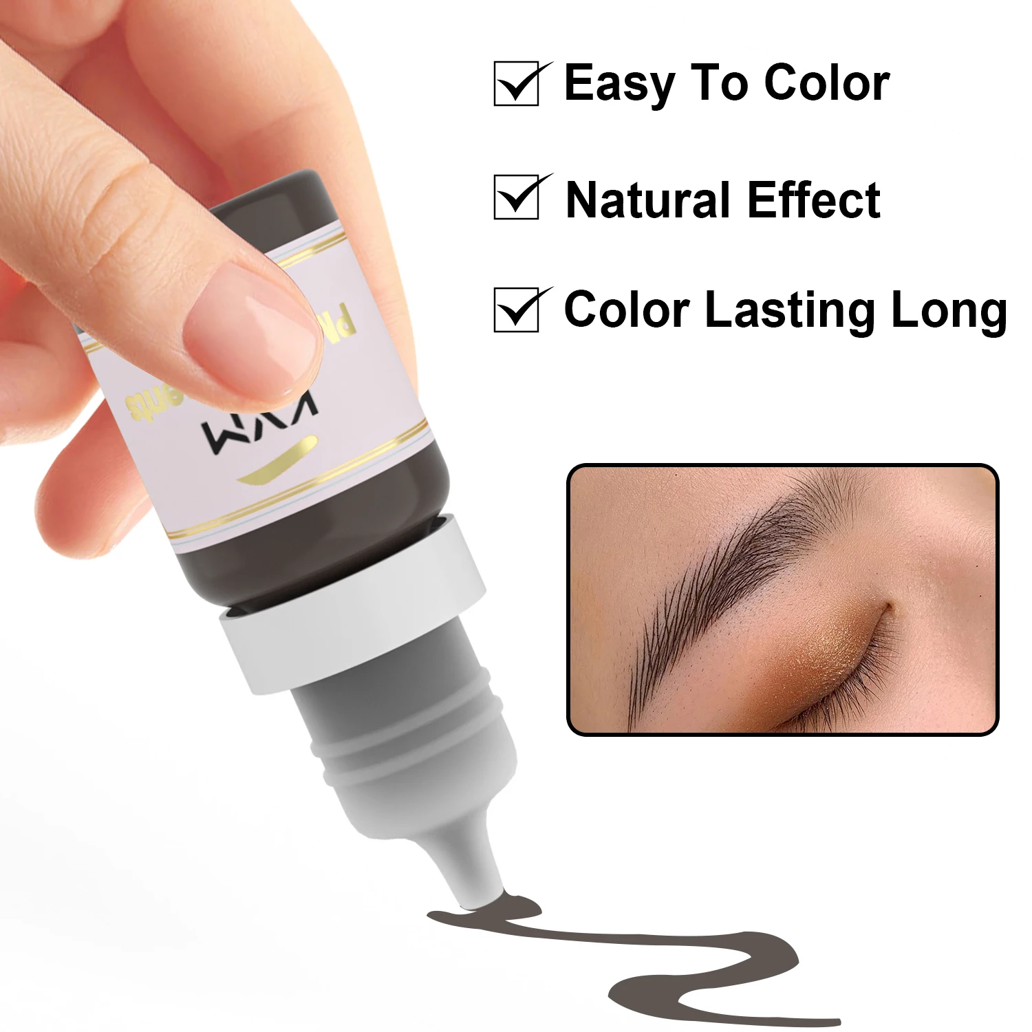 

KVM PMU Pigments 5ml 5pcs 8pcs Eyebrow Lip Tattoo Ink Permanent Makeup Pigment Set for Microblading and Lip Blush