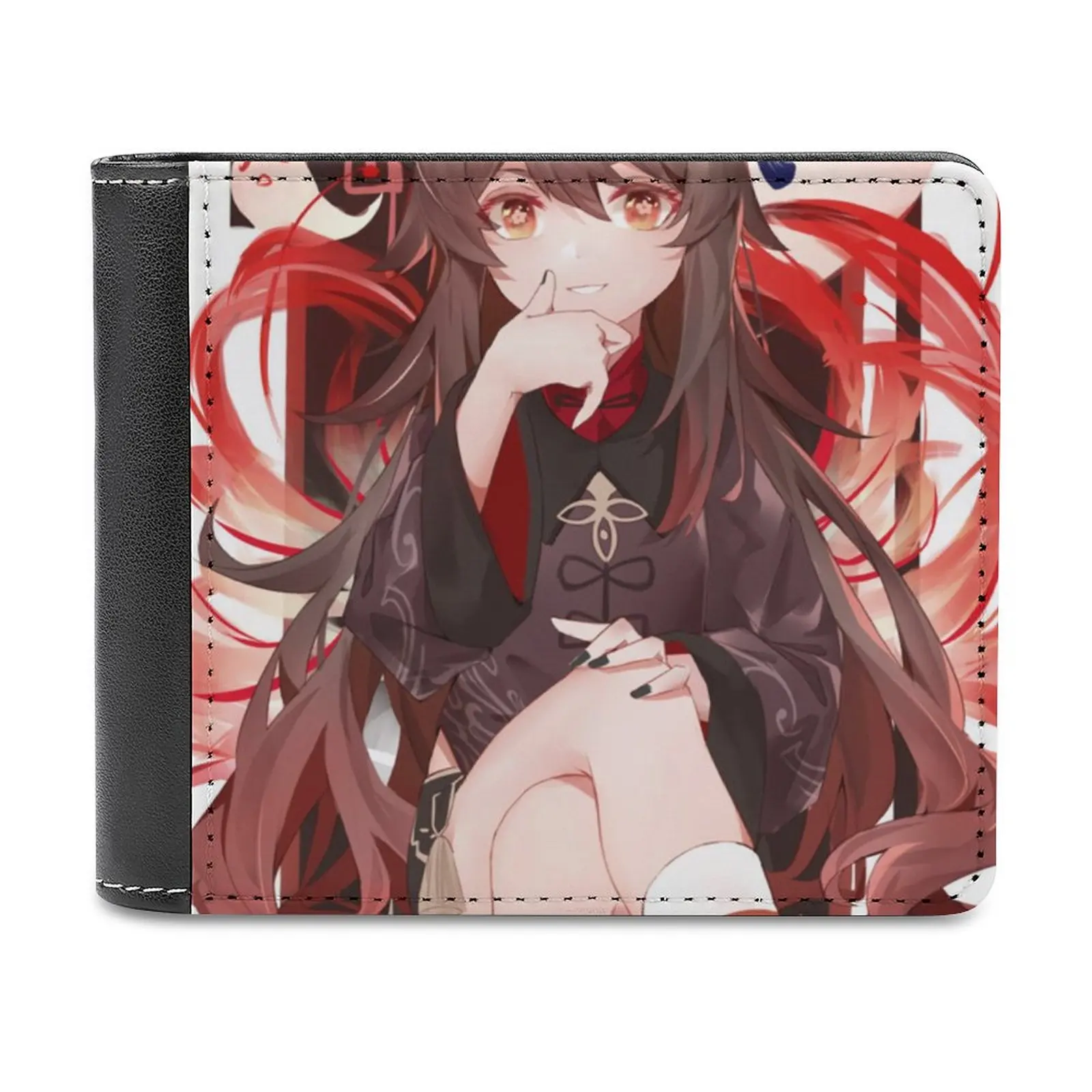 

Genshin Impact Hu Tao Мужской кошелек из искусственной кожи Короткие мужские кошельки Кошелек для кредитных карт для мужчин Сумка для денег Genshin Impact Lumine Aether