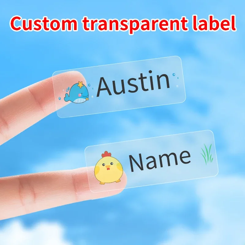 Personalizza l\'etichetta con nome Etichetta personalizzata impermeabile per bottiglia di bambini Cancelleria per ufficio scolastico Varietร di forme