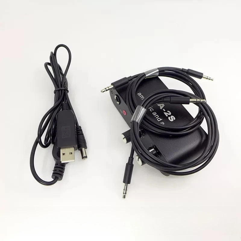 6.5mm Dynamic Microphone 3.5mm Condenser Microphone Amplifier Headphone Amplifier Music Audio Preamplifier Mixing Board MA-2S