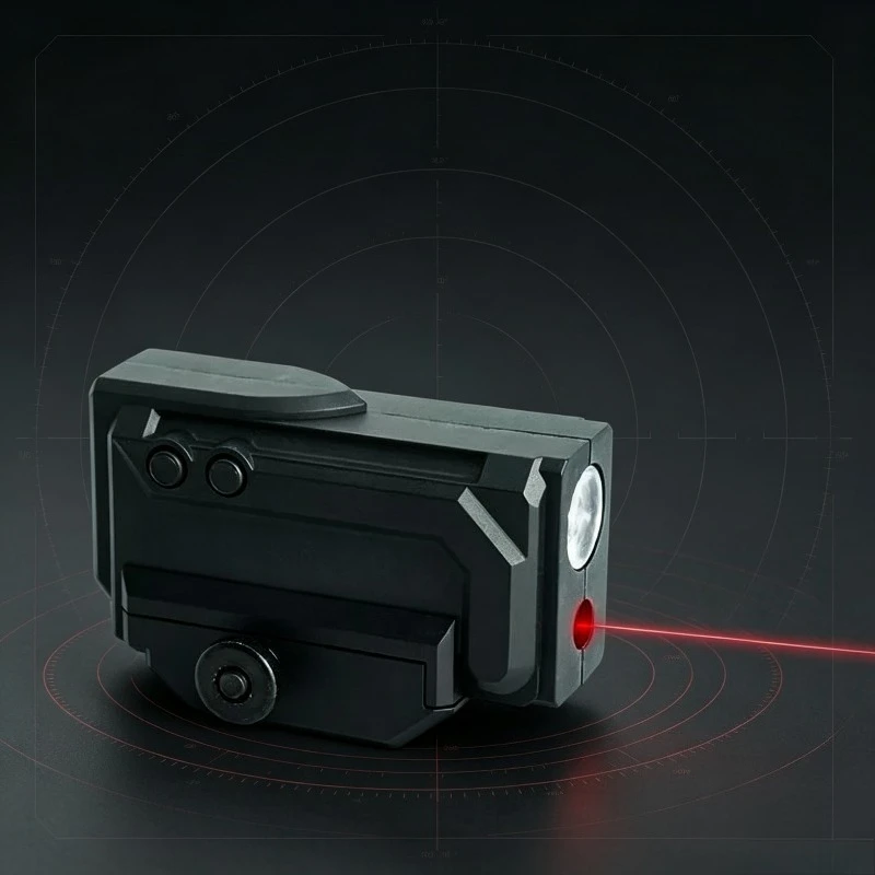 Light‑Weight‑Framed Multi‑Mode‑Use Nylon Clamp Light, Adjustable Zeroing Flashlight Illumination Metal Button Model Parts