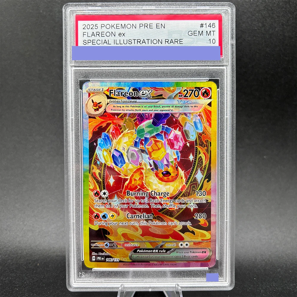 DIY TCG Collection Card Rating Card 2025 PRE EN 146/131 SAR Copy 10Points Rating Card Anime Game Card Gift Toy