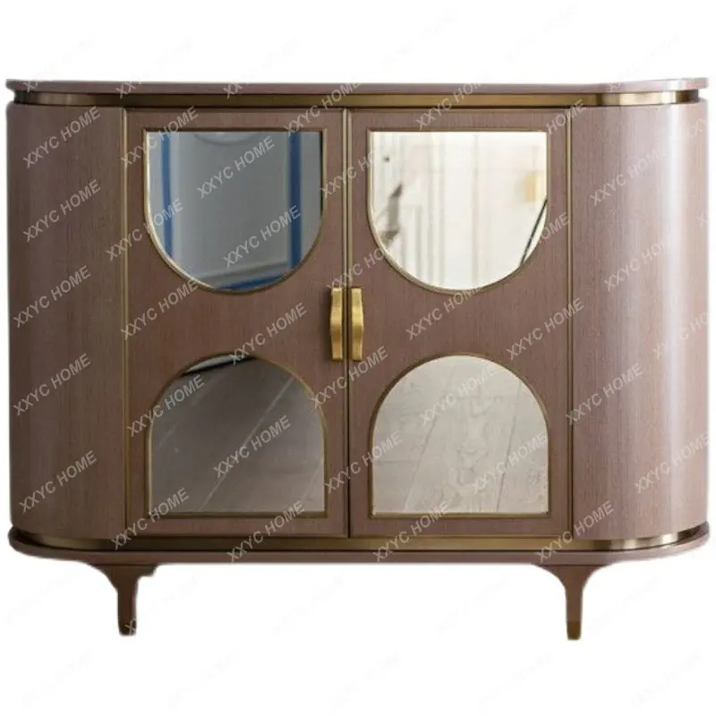 

Semicircle Entrance Sideboard Cabinet Minimalist Entrance Foyer Curio Storage Side Shoe Cabinet chest of drawers for bedroom