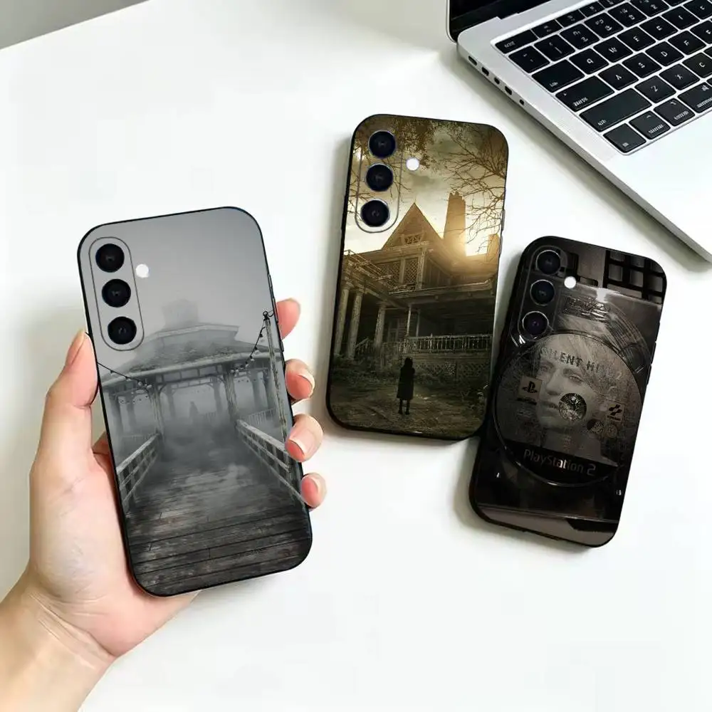 S‑Silent Hill Horror‑r Soft Silicone Protective Cover, Suitable for Samsung Galaxy A02S,A12-A52,A21S,A31,A41,A51,A71-A73,A30S