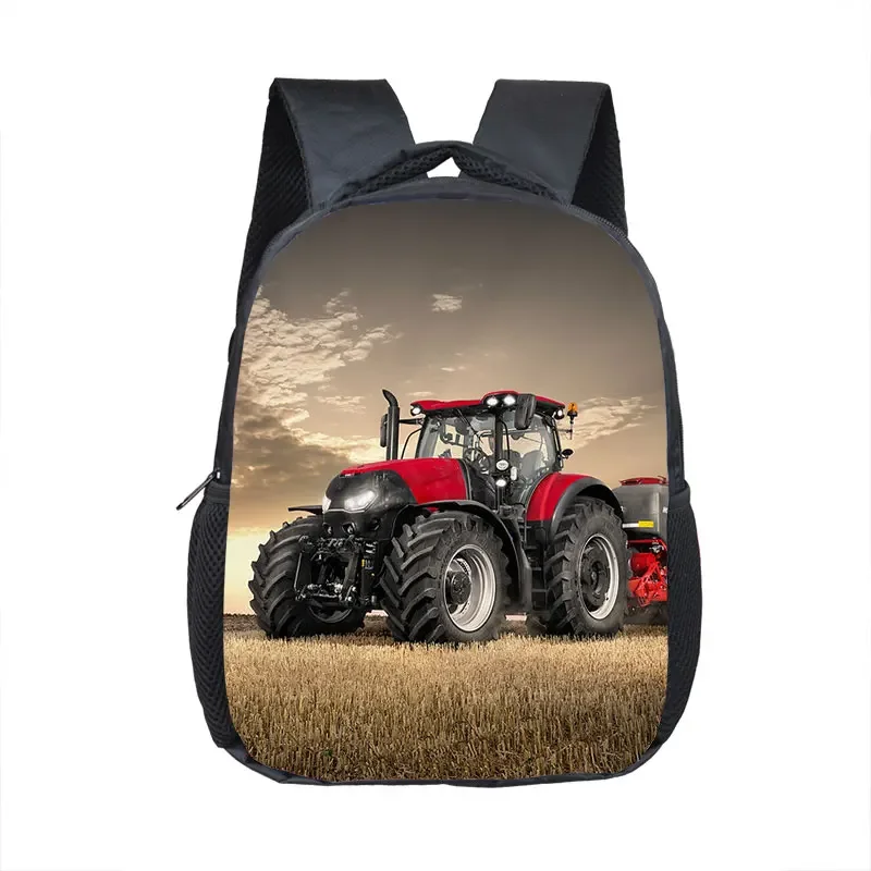 Playful Play with Farm Tractor Backpack for Children Boys Girls Kindergarten Schoolbag Baby Toddler Book Bags Gift