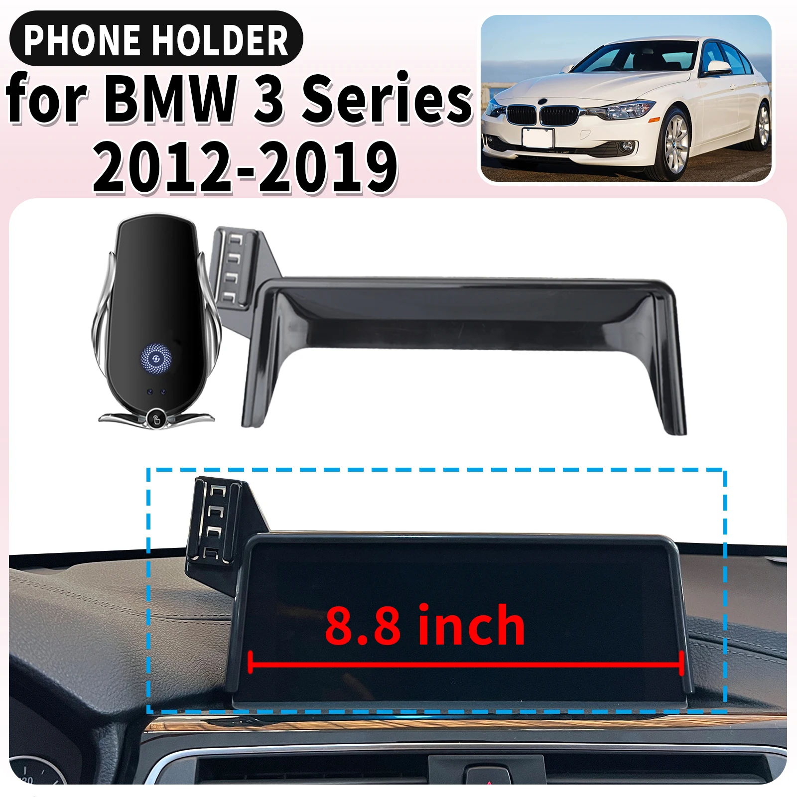

fit for BMW 3 Series 2012-2019 (8.8in) Screen Base Mount Phone Holder Dedicated Clip-On Navigation Bracket Car​​ accessoires