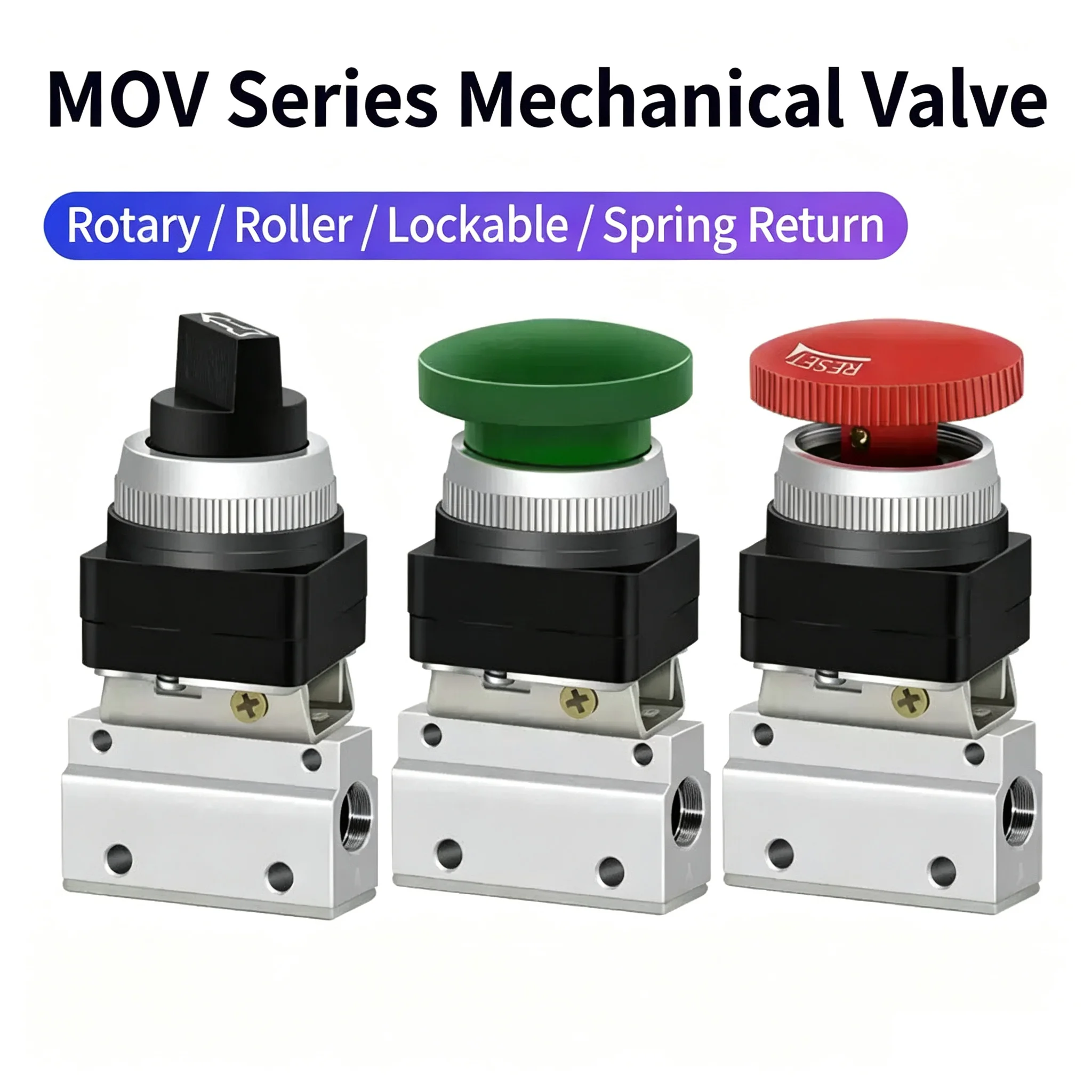 Pneumatic Valve Mechanical valve MOV-03B 1/8