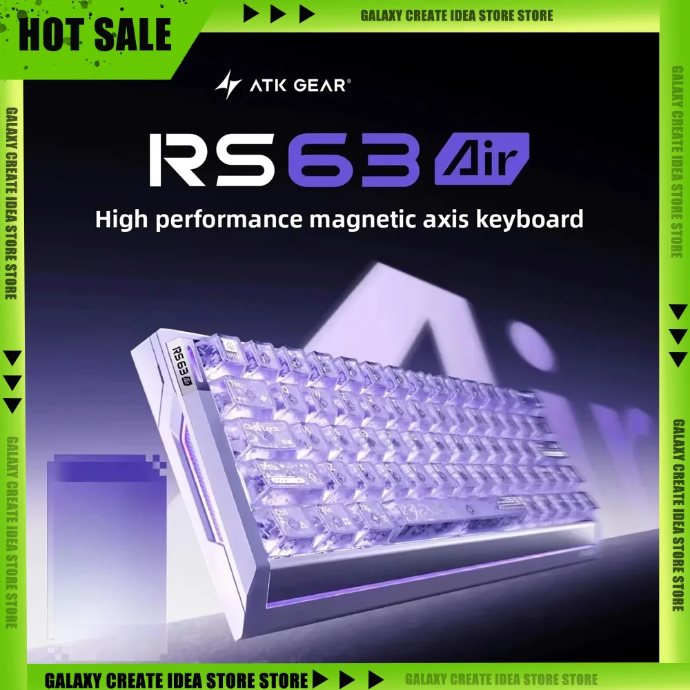 ATK RS 63 Air Magnetic Switch Gaming Keyboard RT0.001 8K E-sports Mechanical Keyboard RGB Light Leaf Flex PC Gamer Gifts