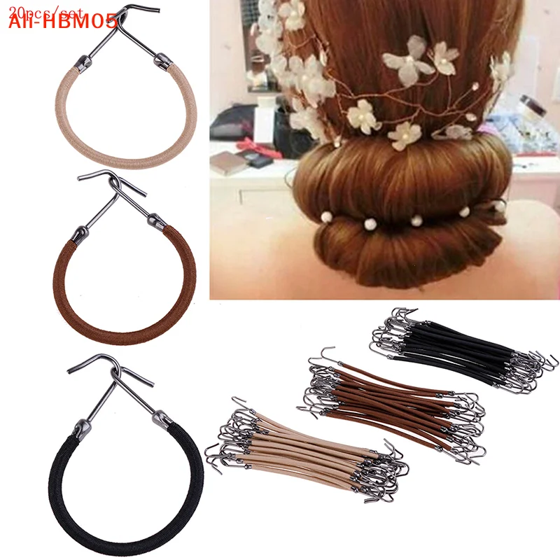 

(HB05)20Pcs Ponytail Hooks Headband Hair Claw Hair Clips Rubber Bands Hair Braid Hair