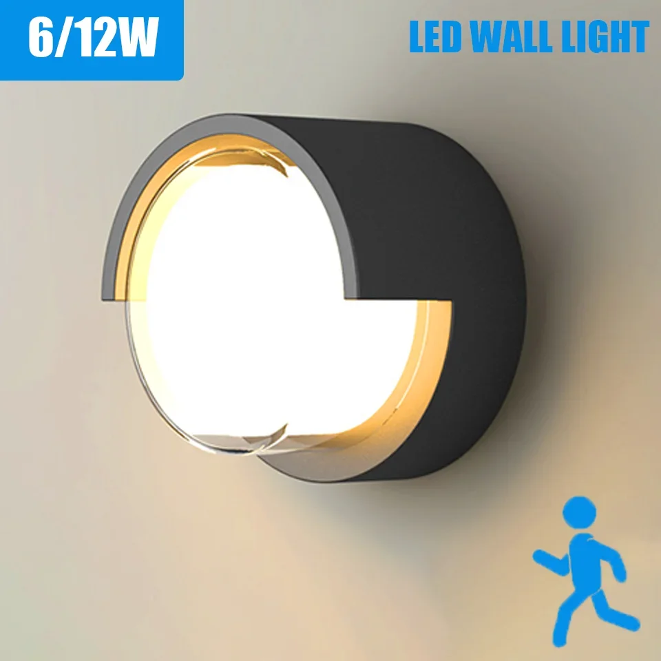 

LED Wall Lamp Lighting Radar Motion Sensor AC85-265V 6/12W Warm White Cold White Suitable For Indoor Outdoor Home Decoration Led