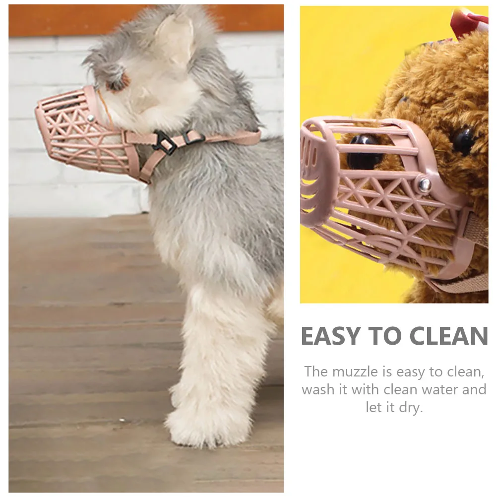 

Nylon Plastic Puppy Muzzle Soft Anti Barking Cover Mouth Mask Small Dog Muzzle Adjustable Easy Clean Durable Practical Pet Dog