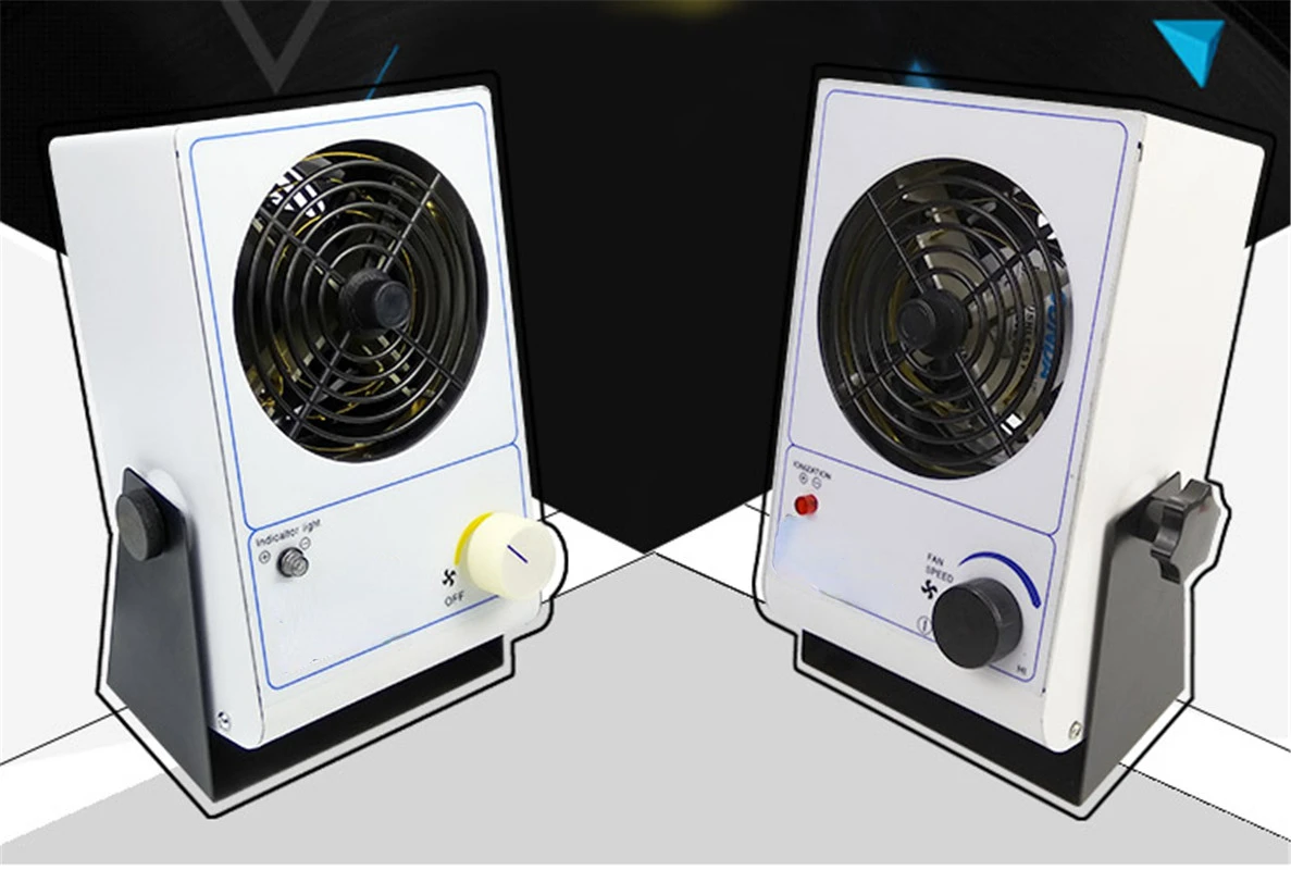 Professional Anti-static Ion Fan Benchtop Ionizers Eliminate Static Electricity 25W 110V/60Hz or 220V/50Hz 45~110CFM 40cm*60cm