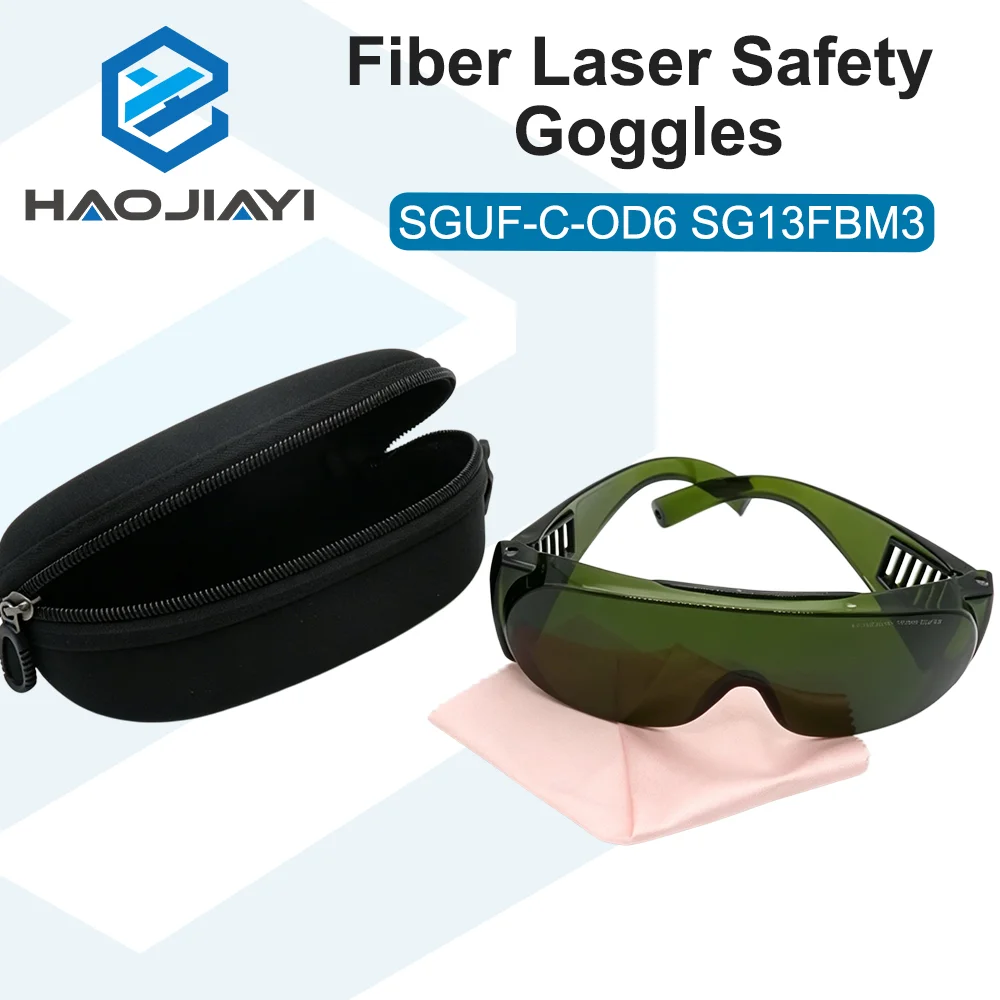 OD6+ 1064nm Laser Safety Goggles Style B 850-1300nm CE Certified Protective Eyewear for Fiber Laser Engraving Cutting Machine