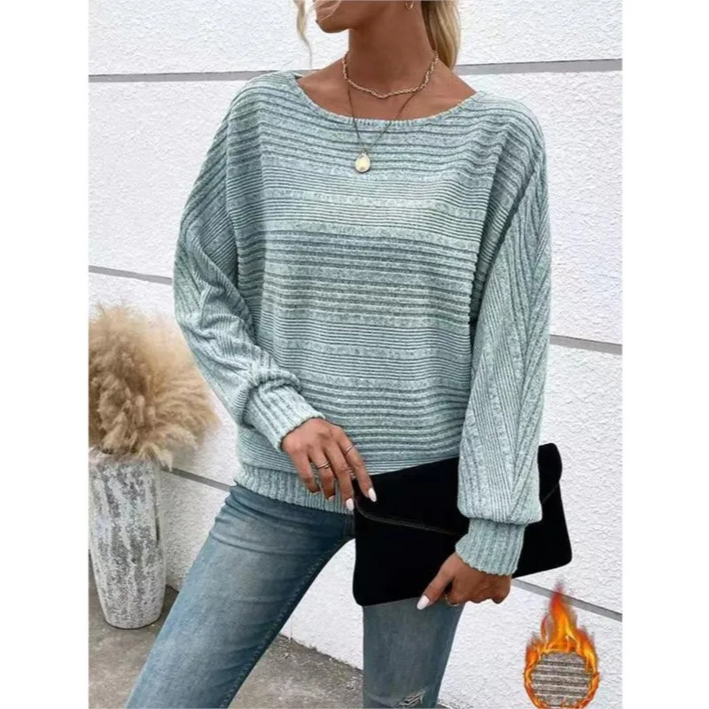 

Casual Camisas Fall Winter Solid Color Daily Fashion Splicing Clothes Long-sleeved Round Neck Tuck Vintage New Woman Clothing