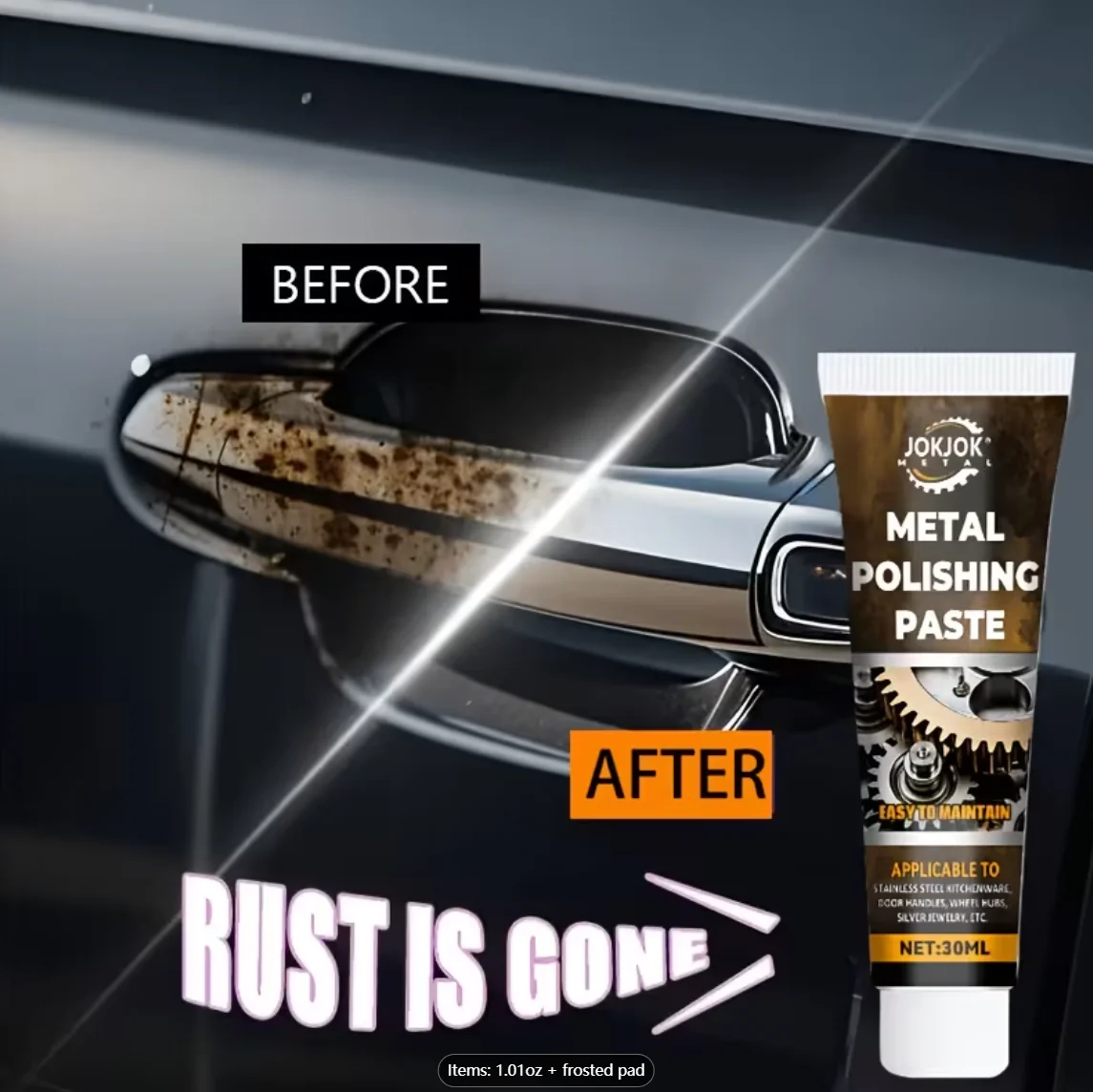Anti-rust Renovation Spray for Metal Parts | Household Metal Surface Polishing Paste, New Packaging Design, Can Remove Powder St