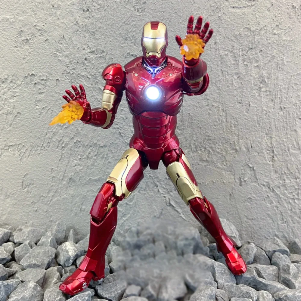 Marvel Iron Man Luminous MK3 Garage Kit Model Action Toy 18cm Figure Model Collection Toys Boy Man Birthday Gifts Car Home Decor