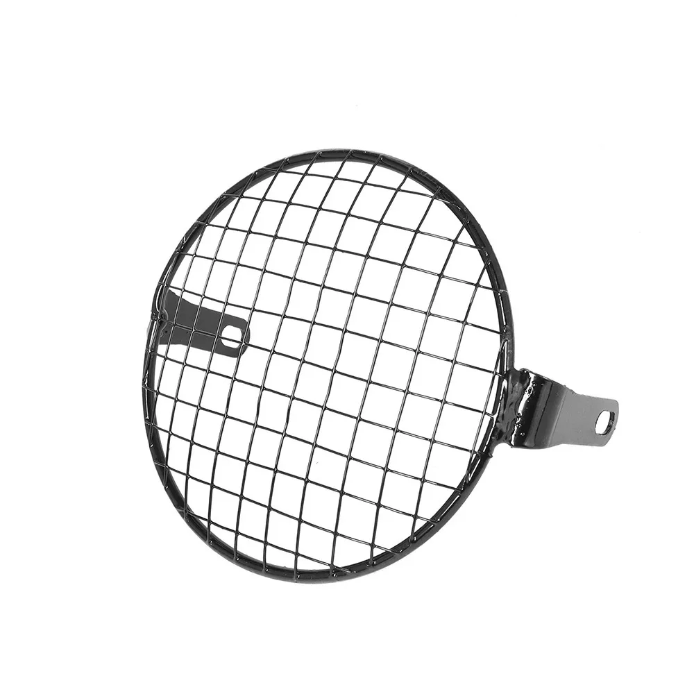 Black Retro Style Headlight Grille Guard For CG125 GN125 Motorcycle Classic Round Light Metal Protective Mask Cover