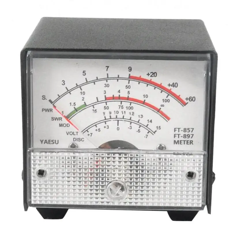 Original External S Meter SWR Power Meter For Yaesu FT-857 FT-897 Practical Receive Emission Display Metal Case Cover SWR Meter