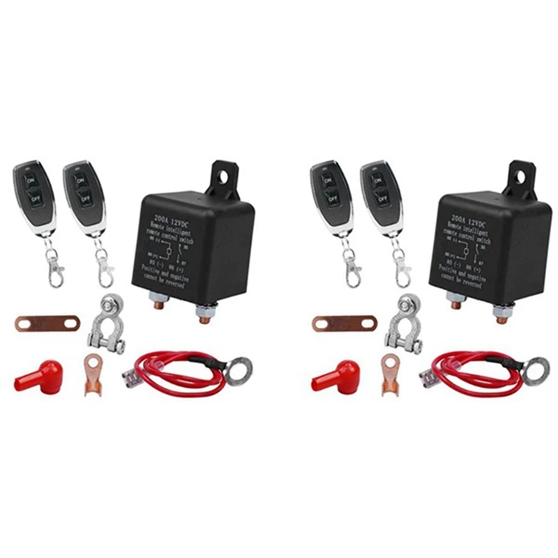 2Set Car Universal 12C 200A Remote Battery Disconnect Switch Disconnect Switch Battery Isolator