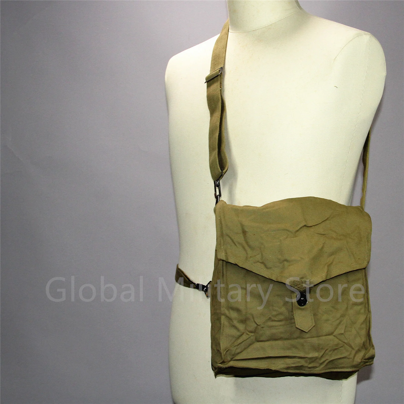 Original Vintage Chinese Military Surplus Type 59 Gas Mask Bag For GP-5、PMG、SHMS Soviet Russian USSR Shoulder Messenger Bag