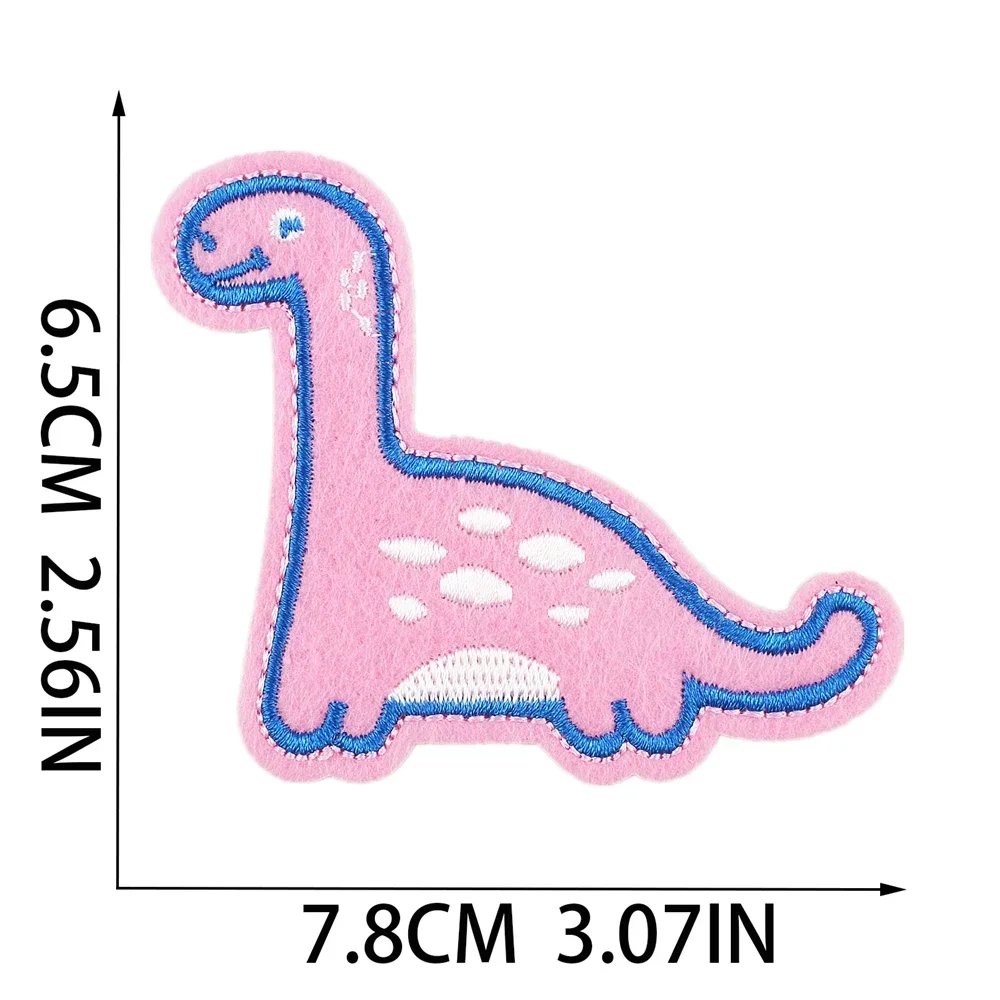 Patch Bordir Besi Pada Patch untuk Pakaian Saku Pakaian Dinosaurus Stiker Kain Jahit Perekat Termal Applique Melebur