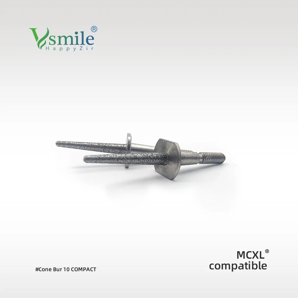 Chairside Cerec MC XL Milling Unit Step Bur 12 12s Cylinder MCXL Cad Cam Pointed Bur 12s For Lithium Disilicate Crown