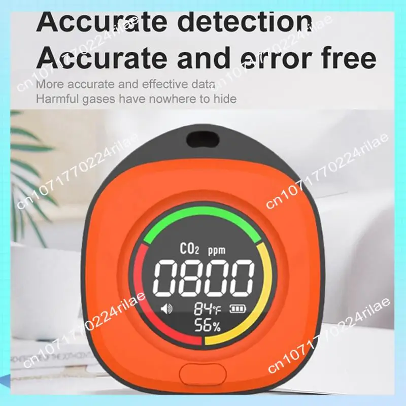 A17Z K5C Mini Detektor Dwutlenku Węgla Tester CO Monitor Jakości Powietrza Przenośny Ekran LED Ładowanie USB Typ-C Do Użytku Wewnętrznego