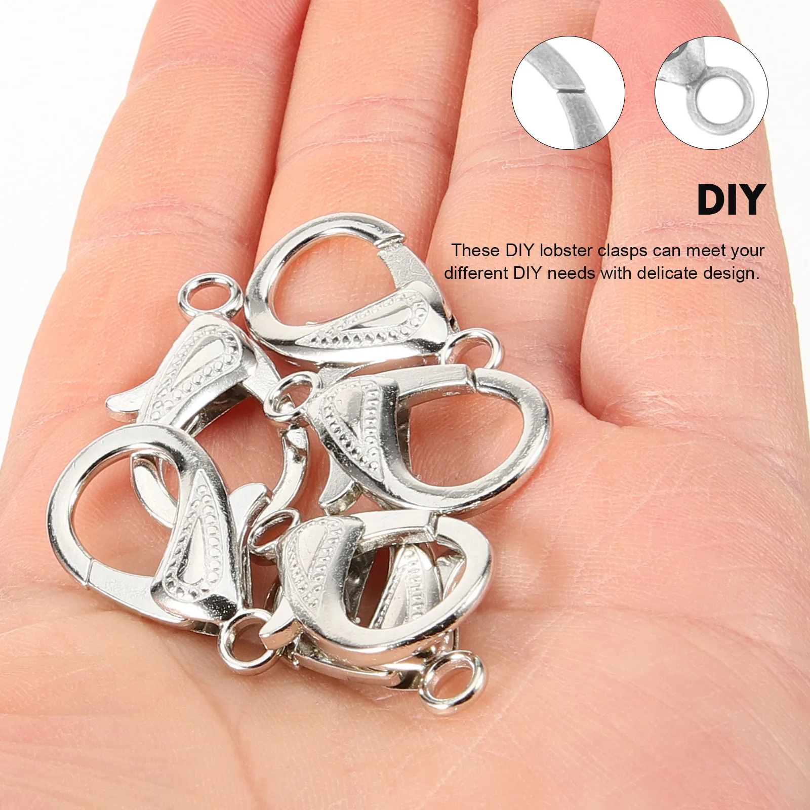 

50pcs Jewelry Accessories Lobster Claw Clasps DIY Jewelry Making Supplies Bracelet Necklace Clasp Zinc Alloy Connector Buckles