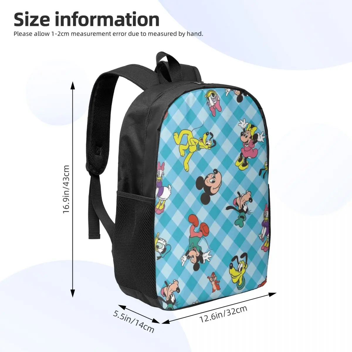 Mochila para estudiantes Disney Mickey Mouse de 17 pulgadas: mochila cómoda y práctica para uso diario, escuela y viajes