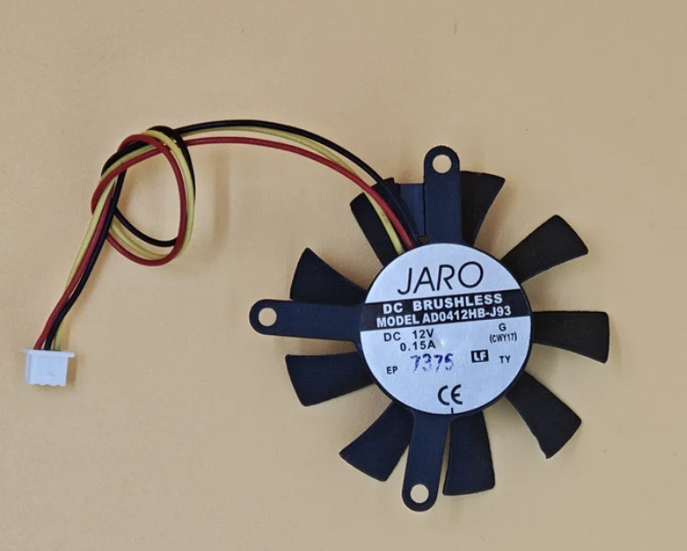 JARO AD0412HB-J93 DC 12V 0.15A مروحة تبريد خادم 3 أسلاك